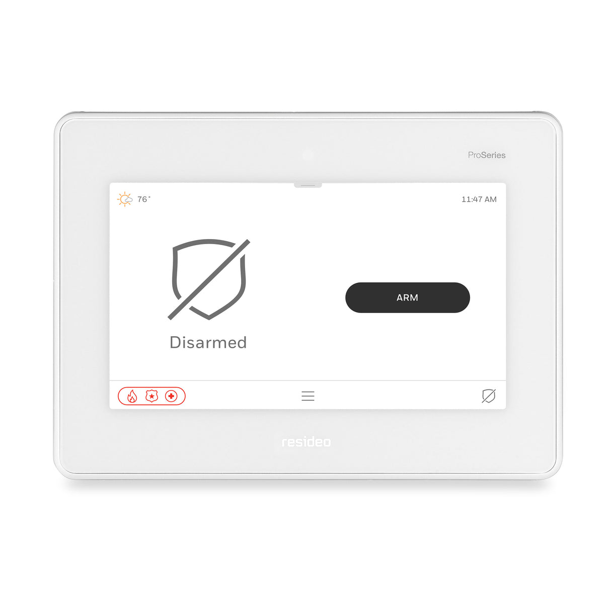Front face PROA7C in Disarmed mode