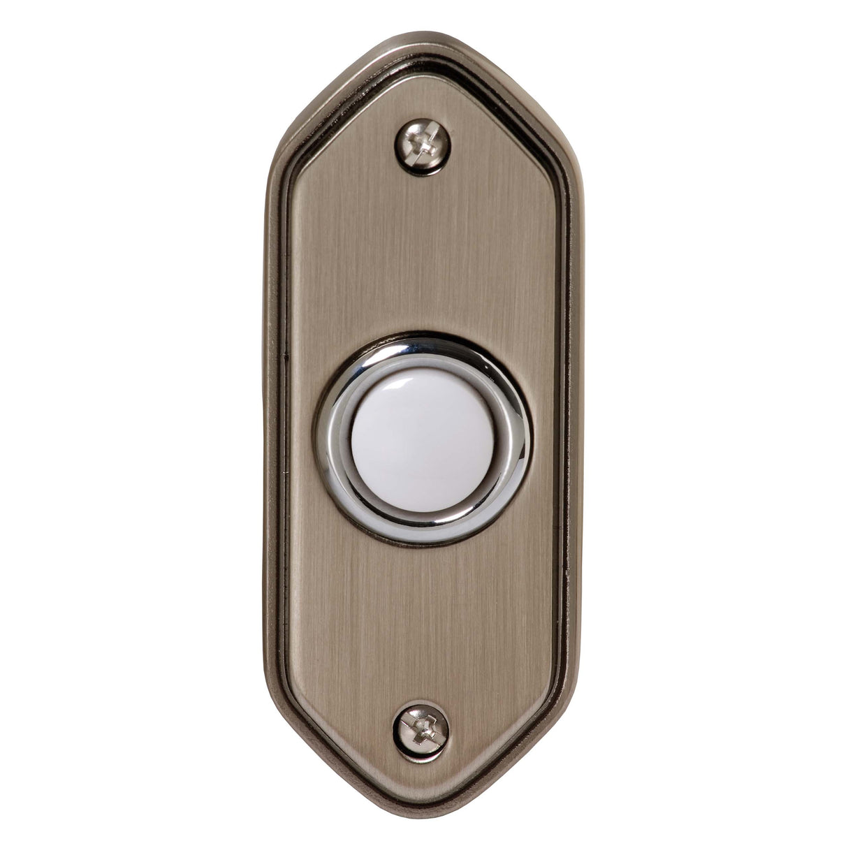 WIRED PUSH DOORBELL BUTTON IN BRUSHED NICKEL