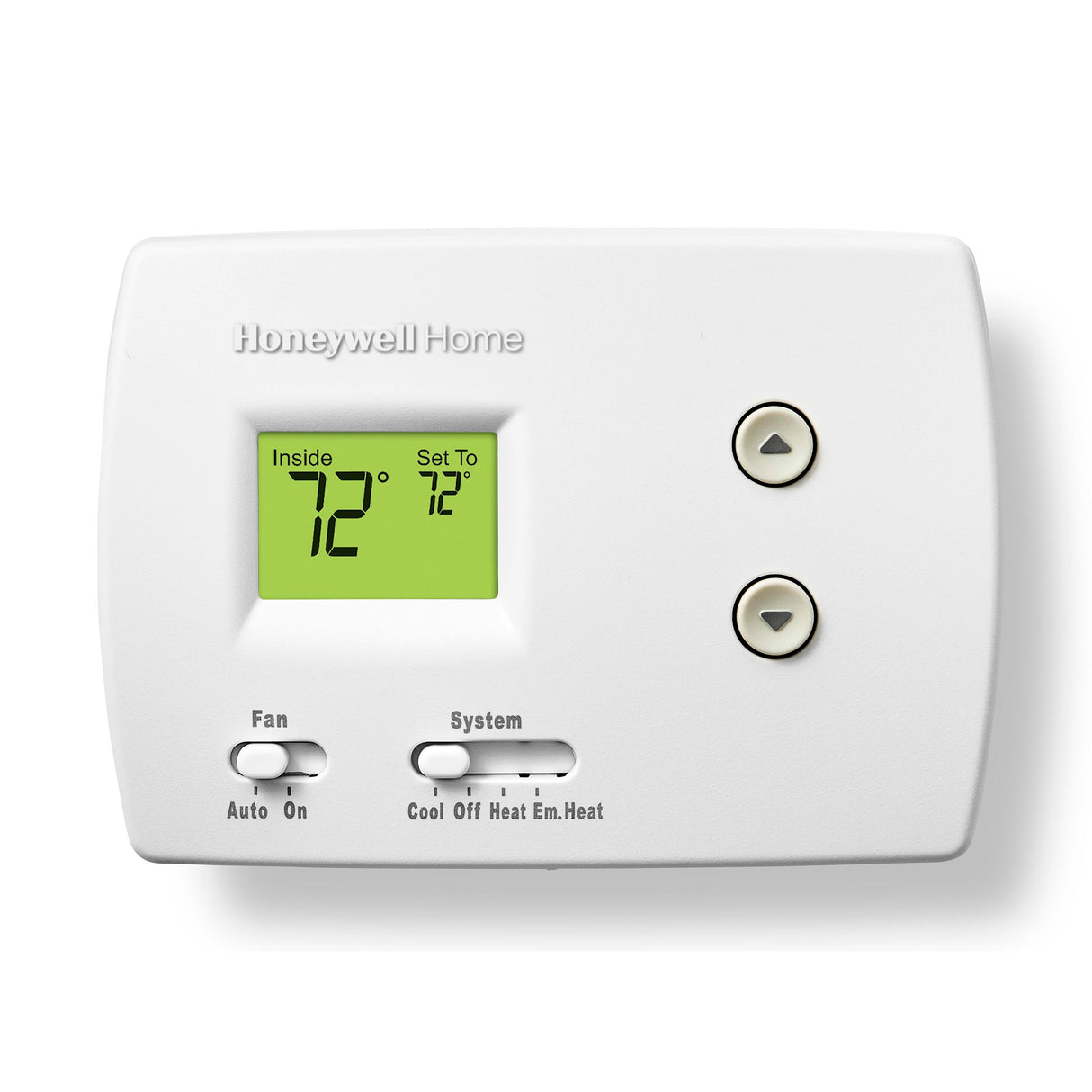 RTH3100C Digital Non-Programmable Thermostat - Heat Pump Front view