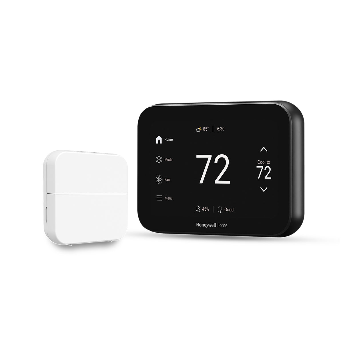 Honeywell Home ElitePRO™ S1200 Smart Thermostat with sensor - Black - Side View