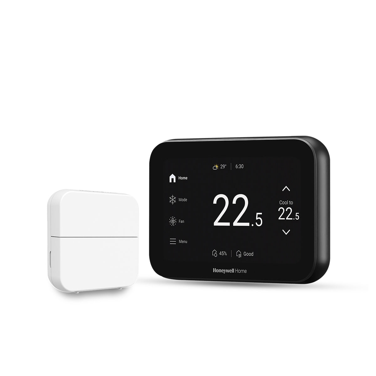 Honeywell Home ElitePRO™ S1200 Smart Thermostat with sensor in celsius - Black - Side View