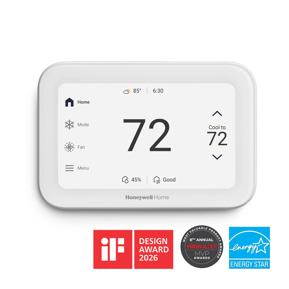 F Design Award, ProBuilder MVP Award, Honeywell Home ElitePRO Smart Thermostat, White, EIM