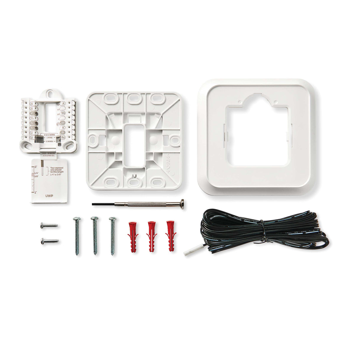 TH6100AF T6 for Hydronic systems installation parts in the box