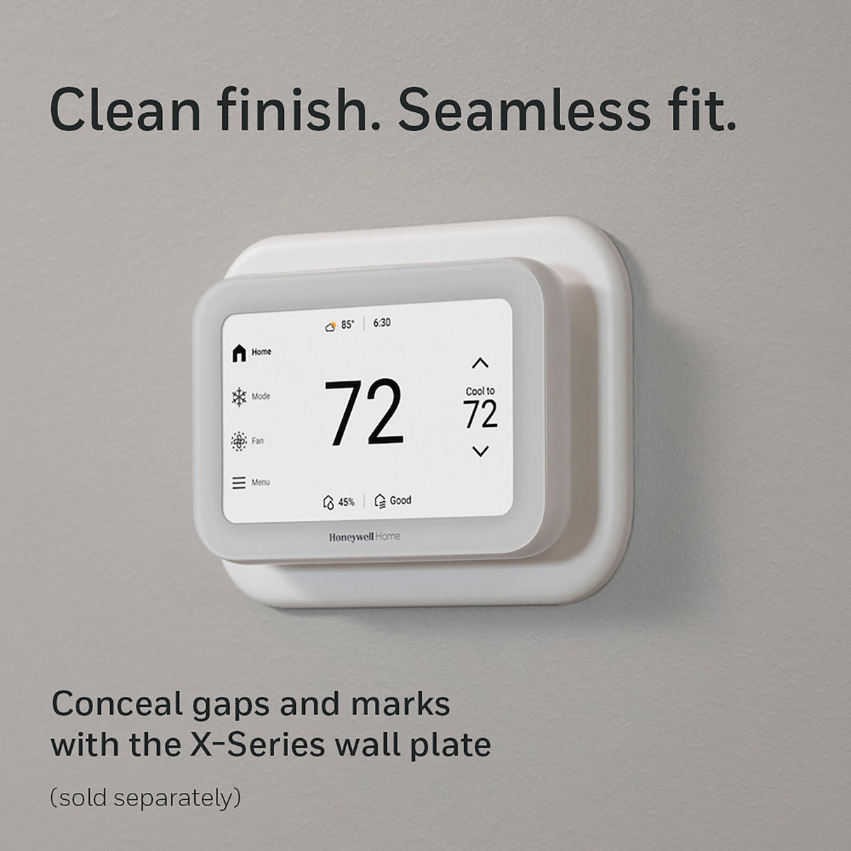 White X8S thermostat with white cover place to cover old marks