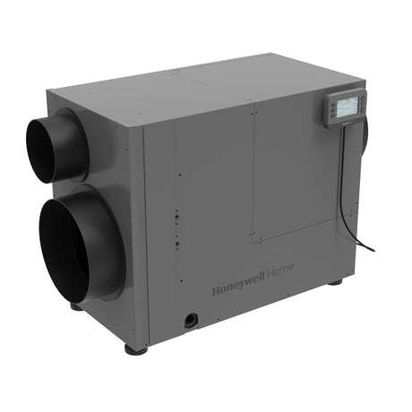 ProdImg;Whole Home Dehumidifier;DHM120R4-c1-6.jpg;Whole Home Dehumidifier side view with two collars