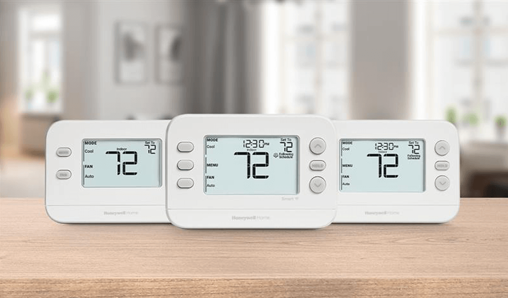 FocusPRO thermostats on counter in home