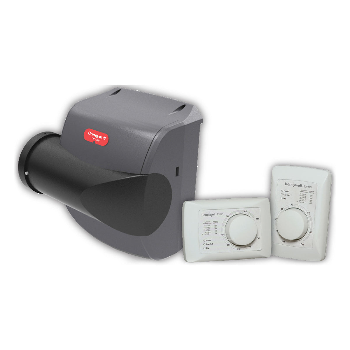 Honeywell Home HE100 humidifier and H8908 humidity control