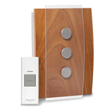 SkuImg;RCWL3503A1000/N;RCWL3503A-c3-6.jpg;RCWL3503A Decor Wood Cover with Satin Nickel Accents - Wireless Door Chime & Push Button