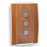 SkuImg;RCWL3503A1000/N;RCWL3503A-c4-6.jpg;RCWL3503A Decor Wood Cover with Satin Nickel Accents - Wireless Door Chime