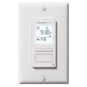 White Programmable Light Switch Timer (LED, CF) | Honeywell Home