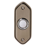 WIRED PUSH DOORBELL BUTTON IN BRUSHED NICKEL