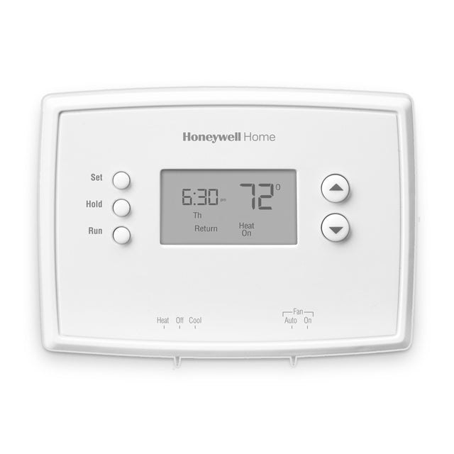 ProdImg;RTH221;RTH221B1039-c4-6.jpg;RTH221B1039 1-Week Programmable Thermostat front view