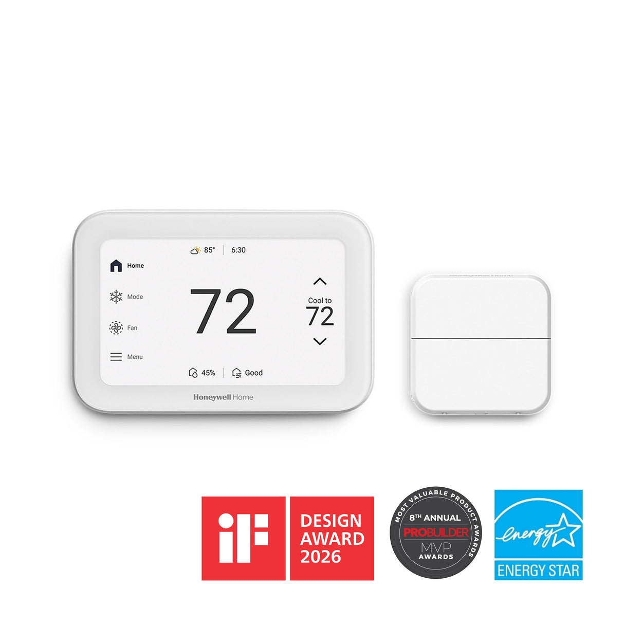 F Design Award, ProBuilder MVP Award, Honeywell Home ElitePRO Smart Thermostat, White