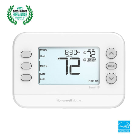 S200 FocusPro Smart Programmable Thermostat Front with Energy Star and green builder Award