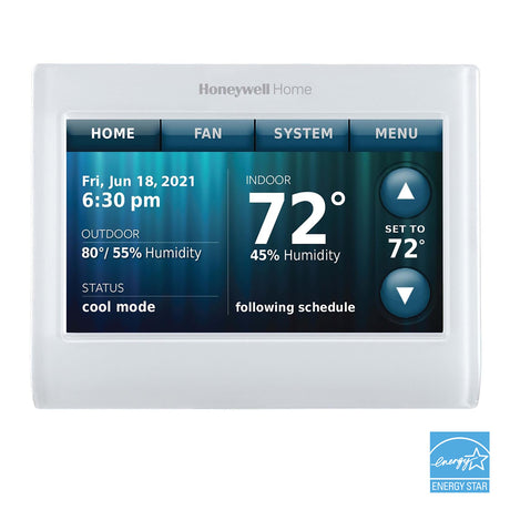 WiFi 9000 Color Touchscreen Thermostat with Energy Star Logo