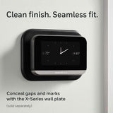Black X7S Thermostat with black wall plate to cover old marks