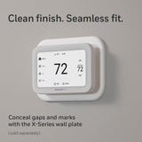 White X8S thermostat with white cover place to cover old marks