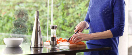 Woman cutting food